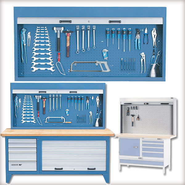 Work Bench With Tool Cabinet